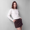 Pull oversize col bardot manches longues blanc