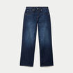 Jean loose taille basse denim brut ado