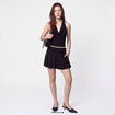 Top ajust&eacute; cropped d&eacute;collet&eacute; dos noir ado
