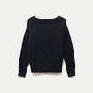 Pull col rond manches longues gris