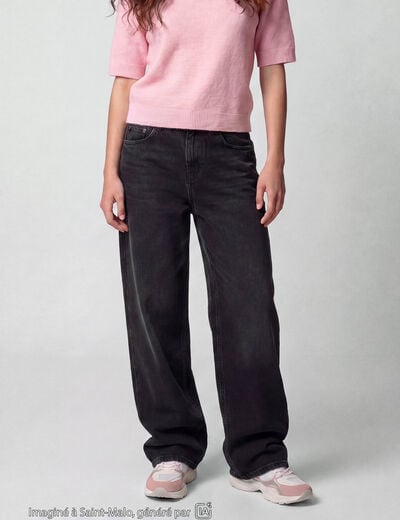 Jean Tom regular taille basse denim noir