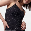 Robe fines bretelles col coeur dentelle noir