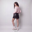 Jupe-short en similicuir noir