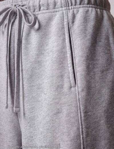Jogging coupe ample taille standard gris clair ado