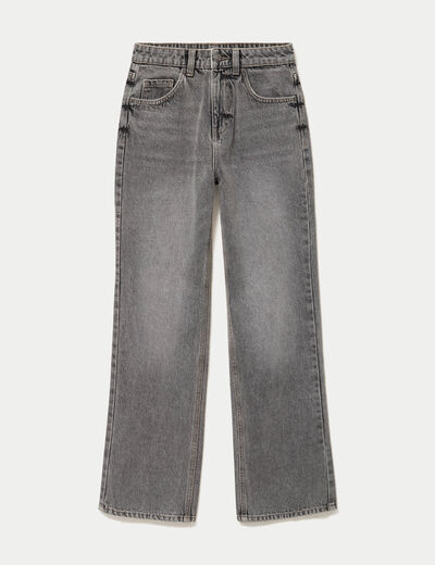 Jean Tom regular taille haute denim gris
