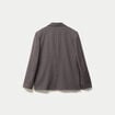 Veste col tailleur manches longues gris fonc&eacute;