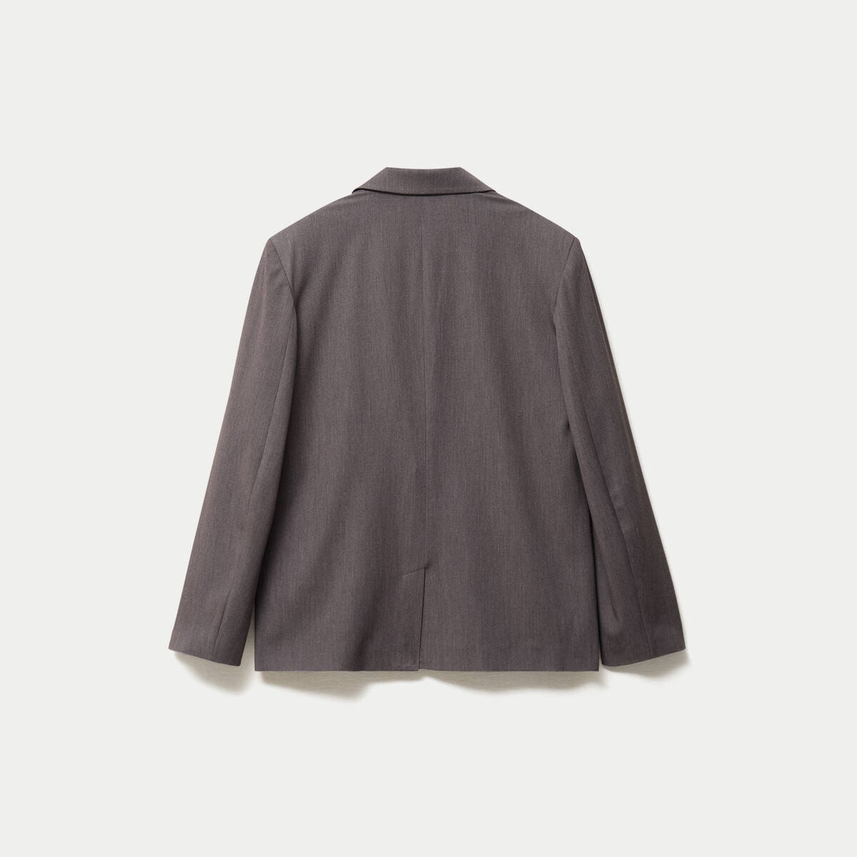 Veste col tailleur manches longues gris fonc&eacute;