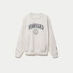Sweat col rond manches longues blanc