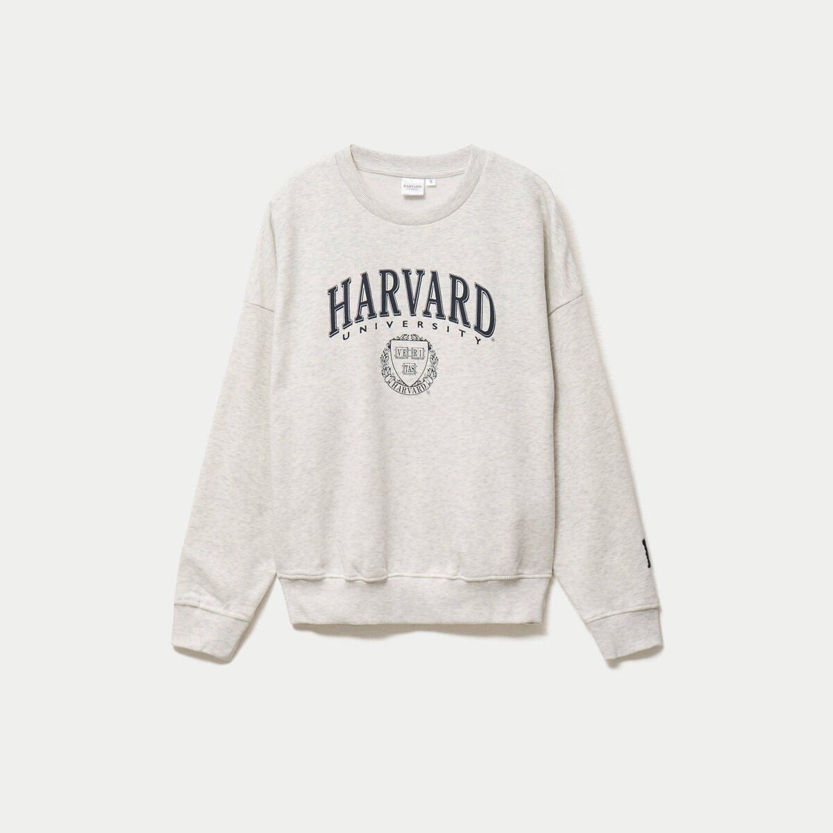 Sweat col rond manches longues blanc