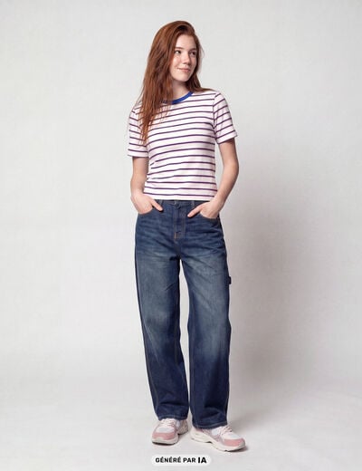 Jean Max loose taille standard denim blue black