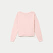 Pull col v manches longues rose clair