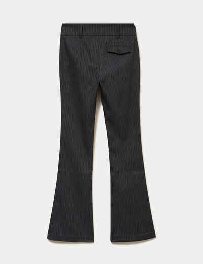 Pantalon bootcut stretch taille standard gris fonc&eacute;