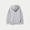 Sweat boyfriend brillant &agrave; capuche gris clair
