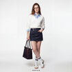 Jupe-short courte en jean denim brut ado