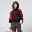 Veste oversize cropped col biker noir