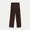 Pantalon large taille standard marron fonc&eacute; ado