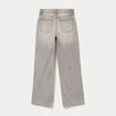 Jean wide leg taille standard denim gris ado