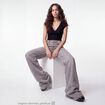 Jean wide leg taille standard denim gris ado