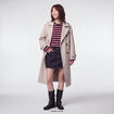 Manteau manches longues taupe
