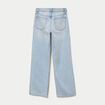 Jean wide leg taille standard denim bleach ado