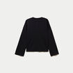 T-shirt ample col rond manches longues noir