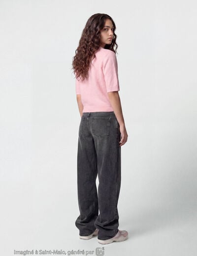 Jean Tom regular taille basse denim noir