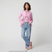 Jean regular taille haute denim bleach ado