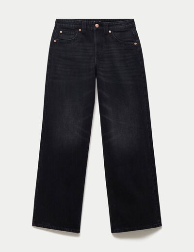 Jean Max baggy taille basse denim noir