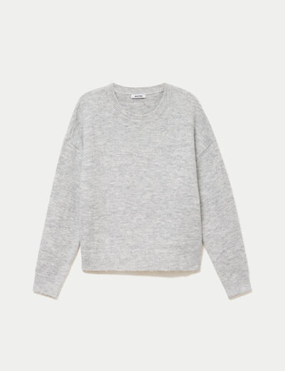 Pull manches longues gris clair