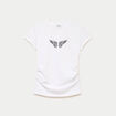 T-shirt droit court manches courtes blanc
