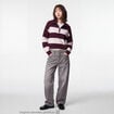 Pull col camionneur manches longues bordeaux