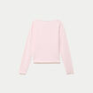 T-shirt ajust&eacute; d&eacute;collet&eacute; manches longues rose clair