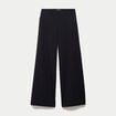 Pantalon coupe large taille basse noir