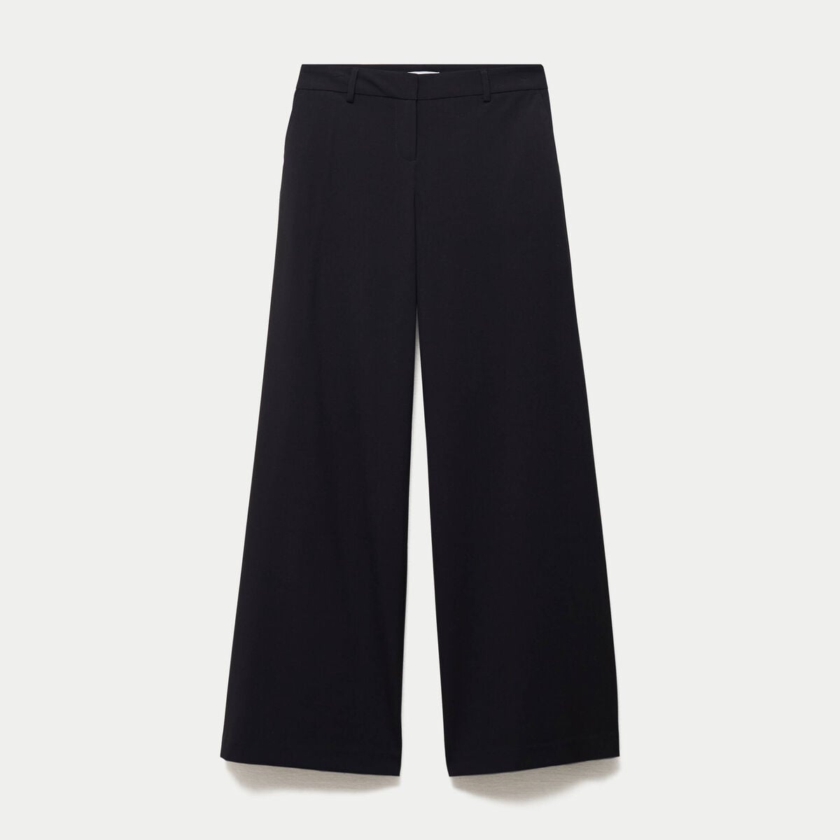 Pantalon coupe large taille basse noir