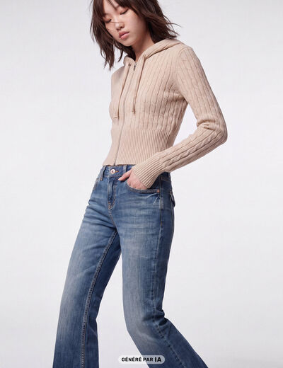 Jean Zoe bootcut taille basse denim dirty