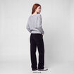 Pull col rond manches longues gris fonc&eacute;