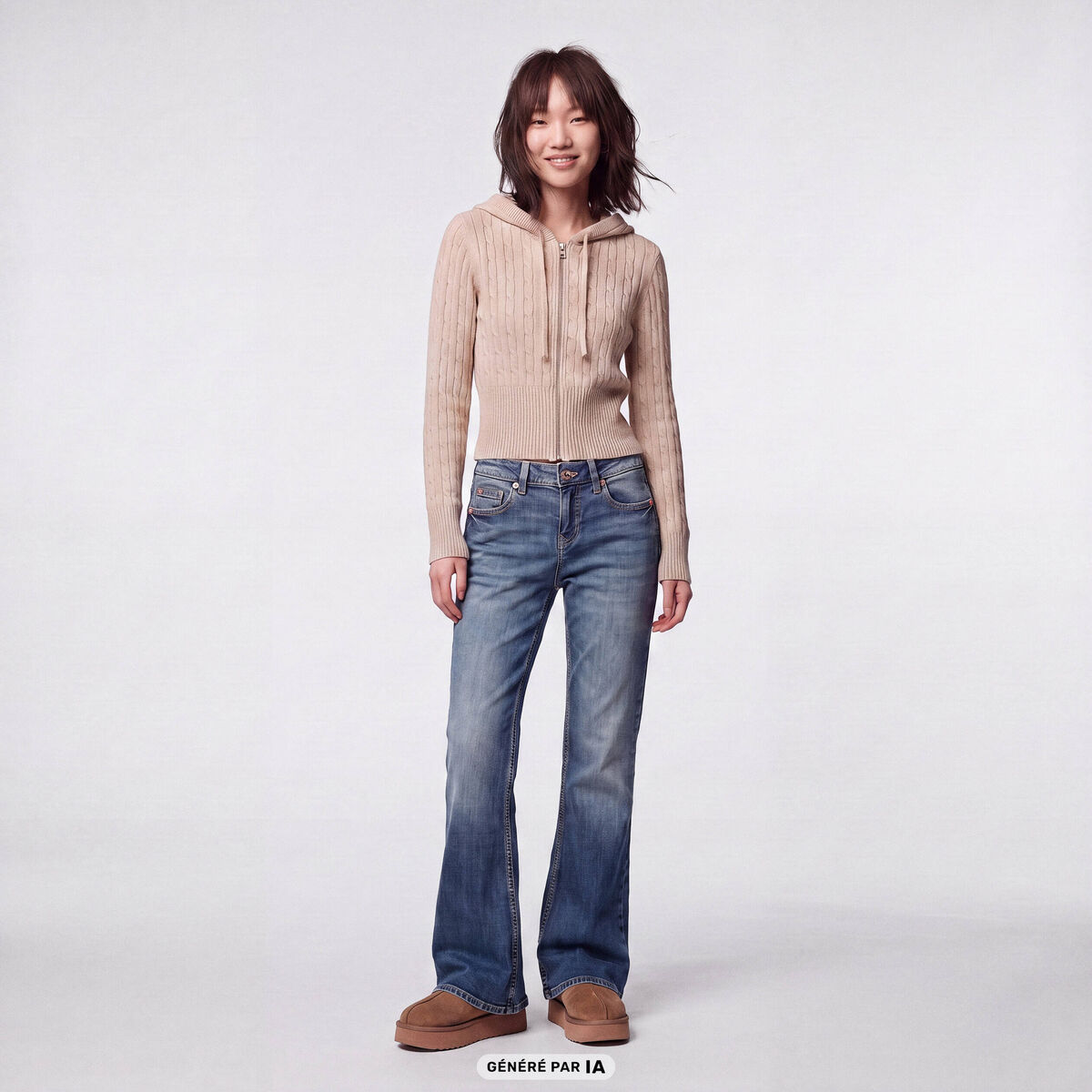 Jean Zoe bootcut taille basse denim dirty