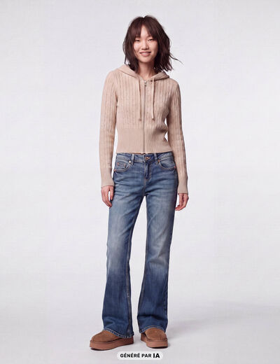 Jean Zoe bootcut taille basse denim dirty