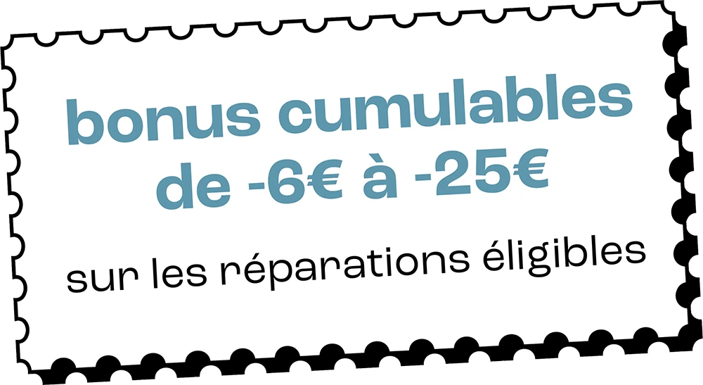 BONUS CUMULABLES DE -6€ A -25€
