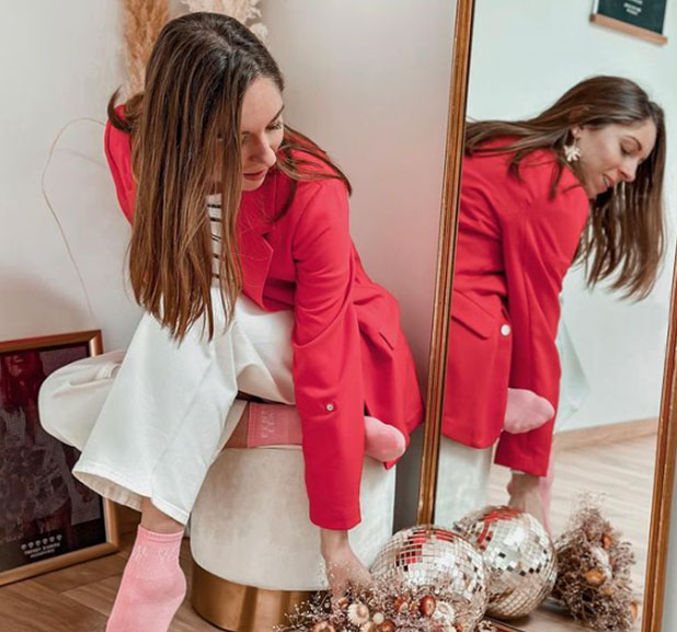 Veste blazer droite fluide rose vif