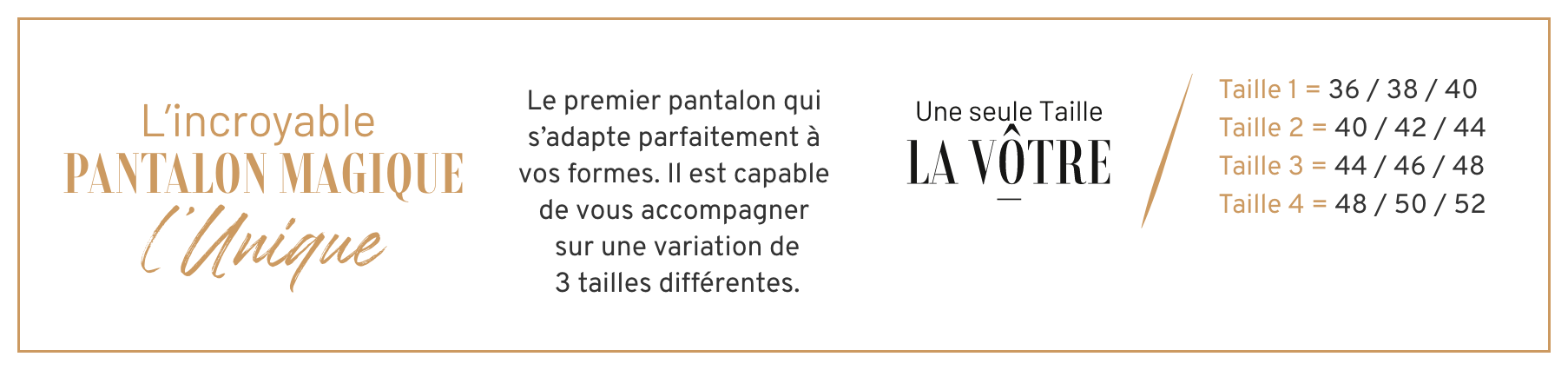 Nouveau pantalon magique
