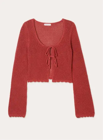gilet noué rouge