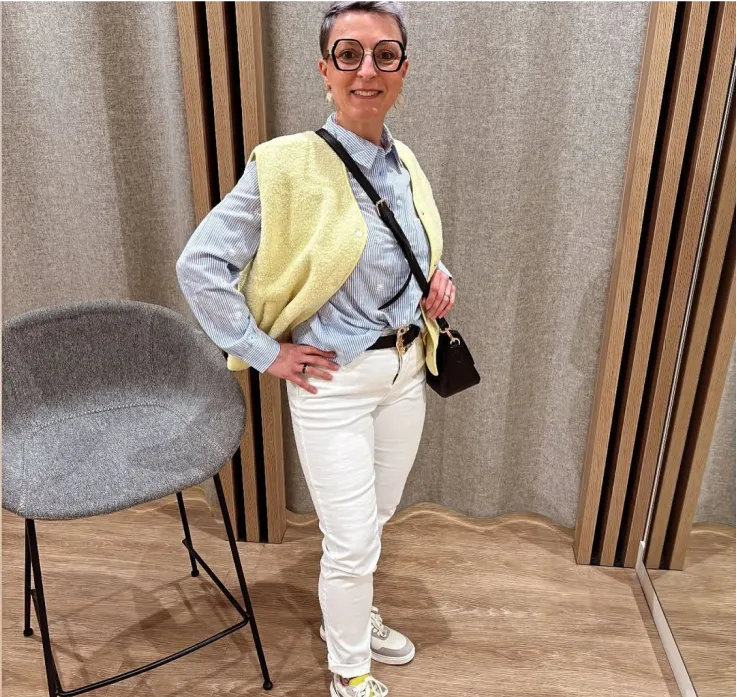 Gilet polaire sans manches jaune clair