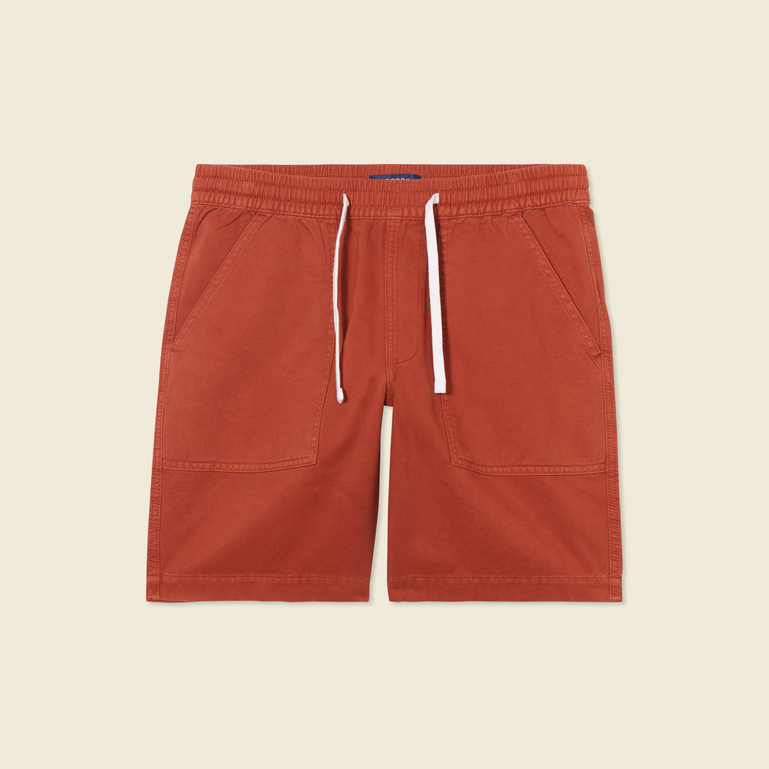 bermuda droit a coulisse marron cognac homme Bermuda droit à coulisse marron cognac homme
