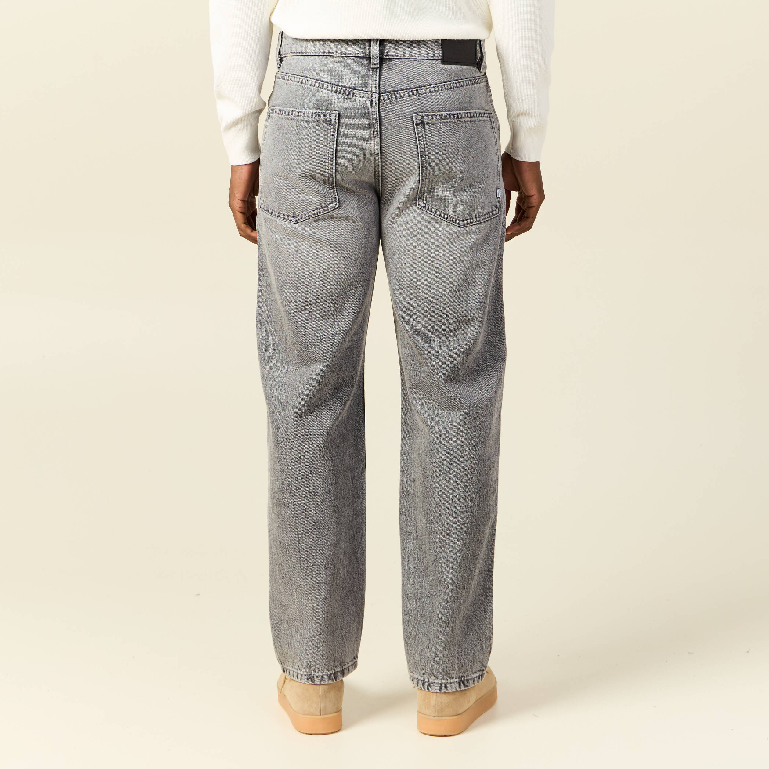 jeans relax 5 poches denim gris homme Jeans relax 5 poches denim gris homme