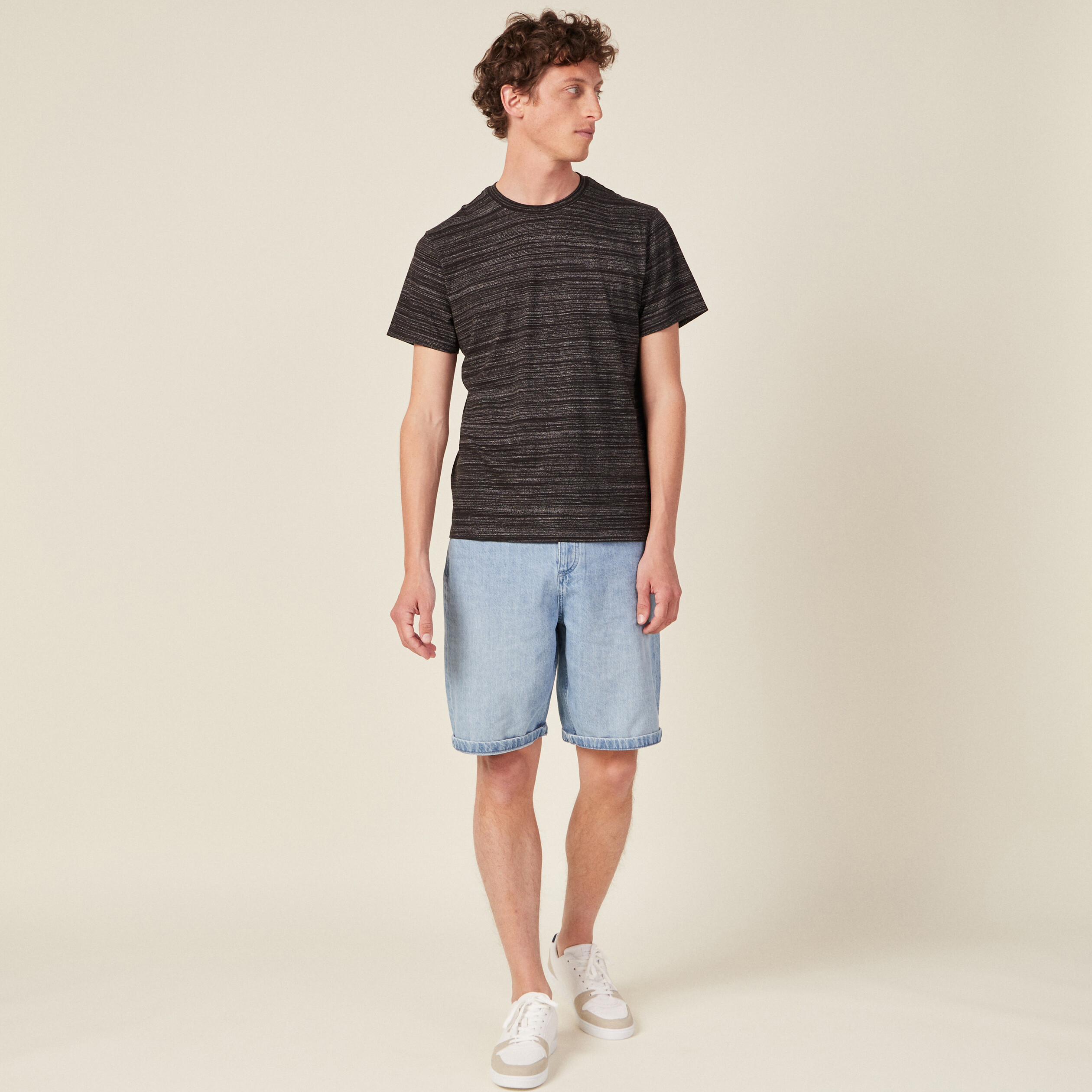 T-shirt manches courtes noir homme