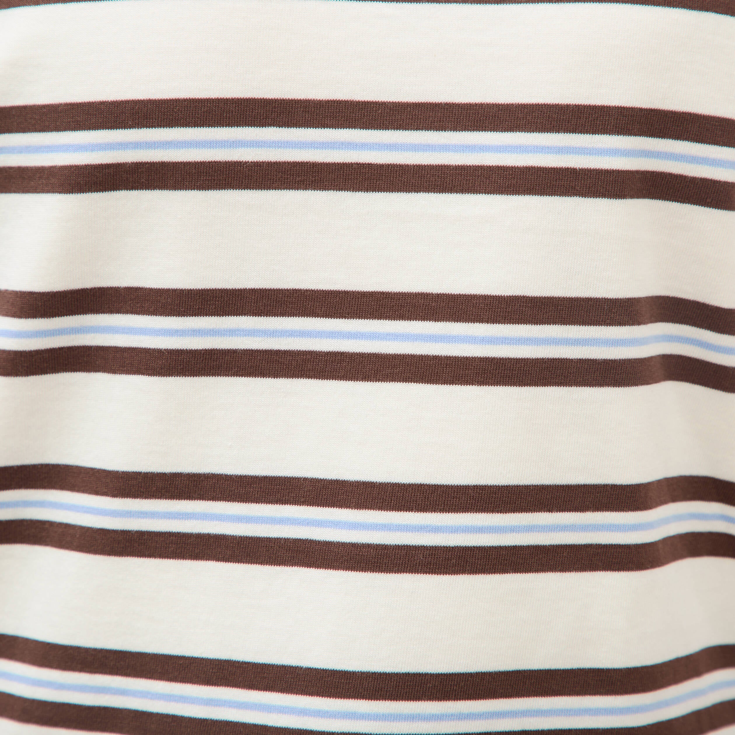 T-shirt ray&eacute; col rond manches courtes ivoire femme