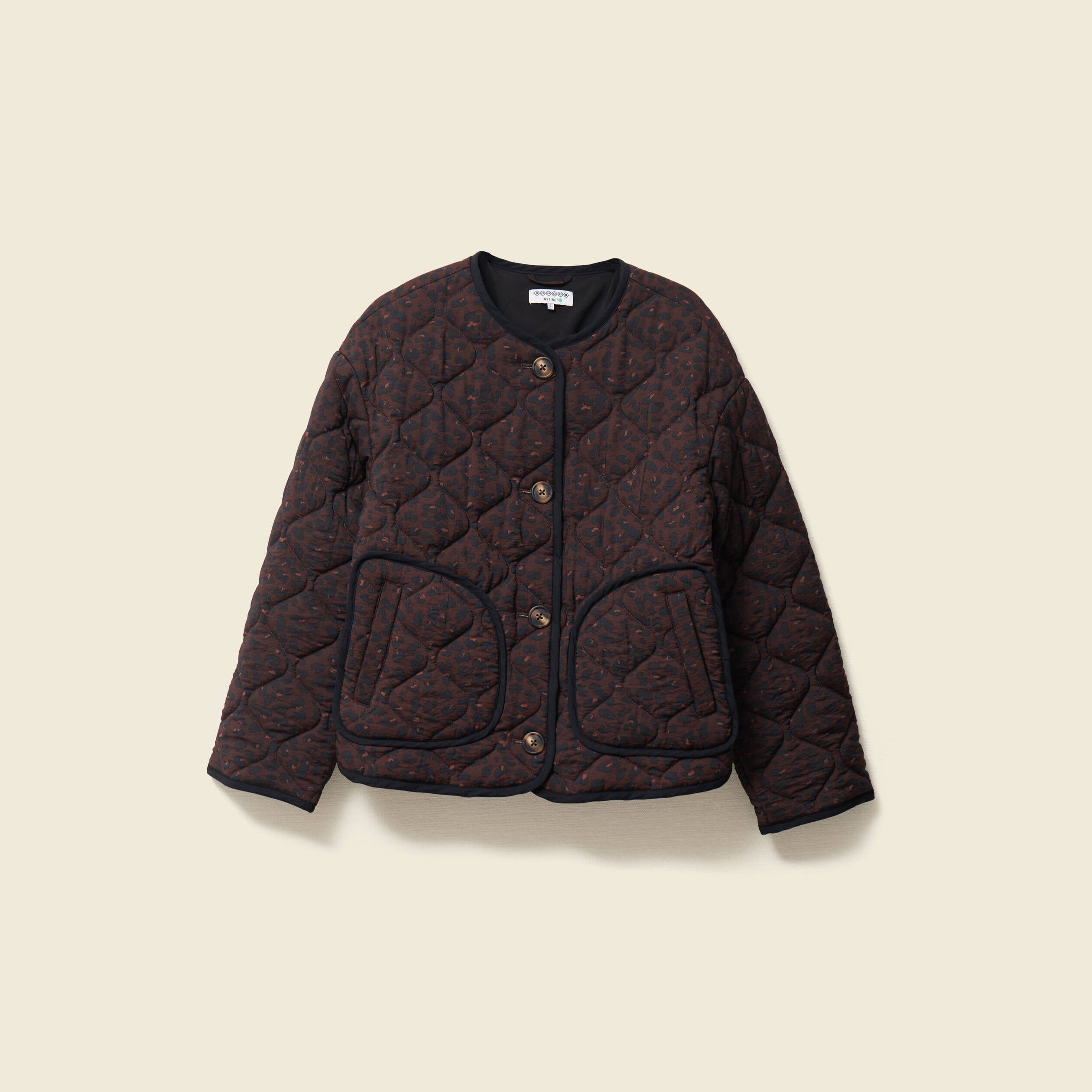 Blouson matelass&eacute; camel femme