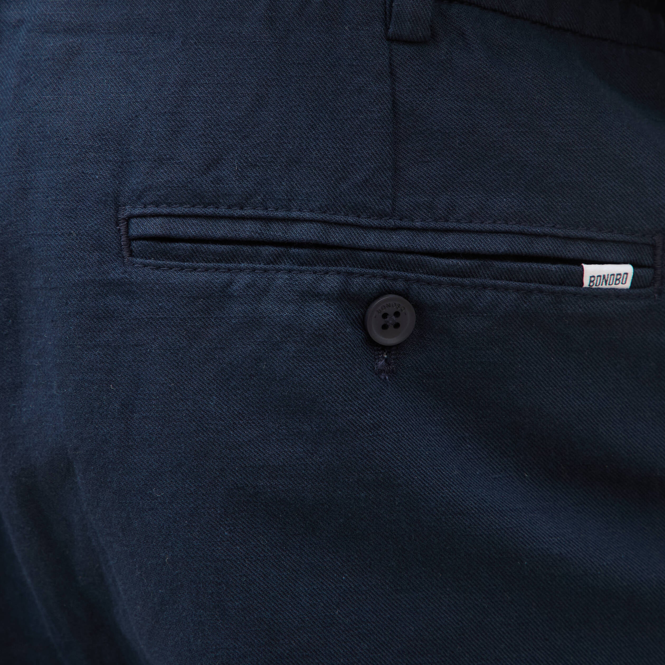 Chino coupe droite longueur 32 bleu marine homme