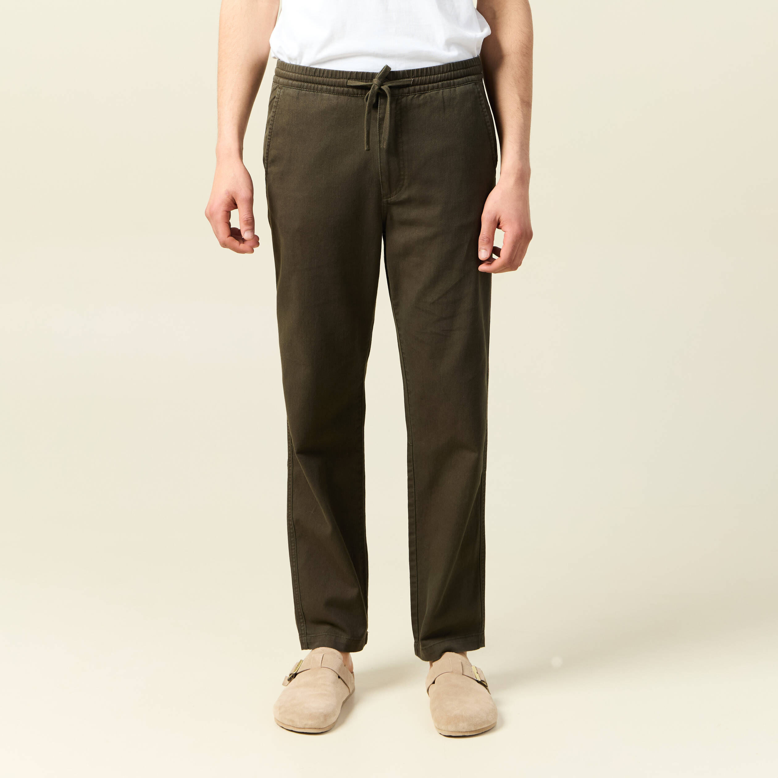 pantalon chino vert kaki homme Pantalon chino vert kaki homme